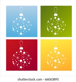 set of 4 abstract christmas backgrounds