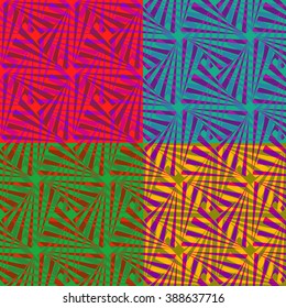 Set of 4 abstract colorful backgrounds for design, vector illustration - EPS10