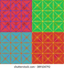 Set of 4 abstract colorful backgrounds for design, vector illustration - EPS10