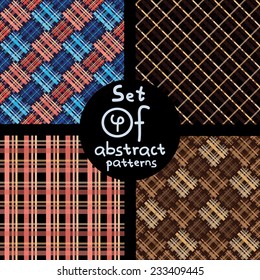 Set of 4 abstract patterns