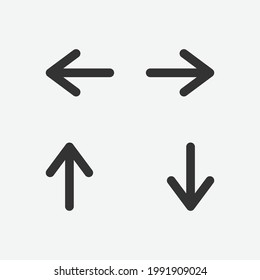 Set of 4 Arrows web icons in line style