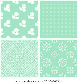 Set of 4 background patterns. Vintage vector pattens.