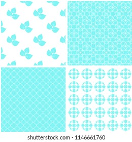 Set of 4 background patterns. Vintage vector pattens.