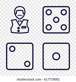 set of 4 bet outline icons such as Dice