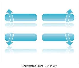 set of 4 blue web banners