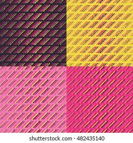Set of 4 boho ethnic seamless patterns. Print. Repeating background. Cloth design, wallpaper.
