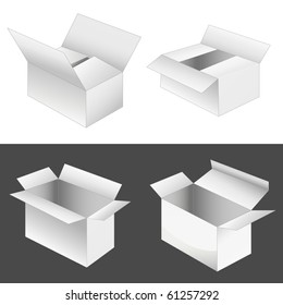 set of 4 boxes. vector illustration