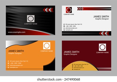 Set of 4 business cards 