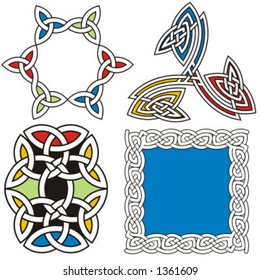 A set of 4 celtic ornamental designs.