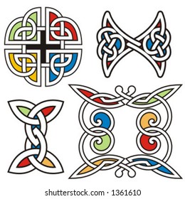 A set of 4 celtic ornamental designs.