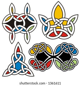 A set of 4 celtic ornamental designs.