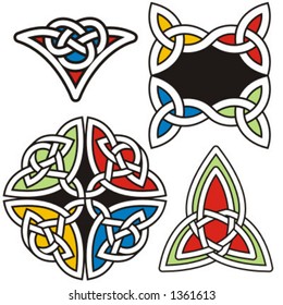 A set of 4 celtic ornamental designs.