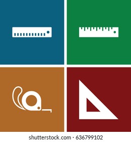 set of 4 centimeter filled icons such as tape