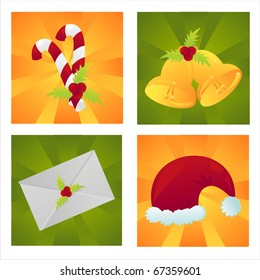 set of 4 christmas backgrounds