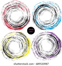Set of 4 circles,Vector design elements for background , web site template.