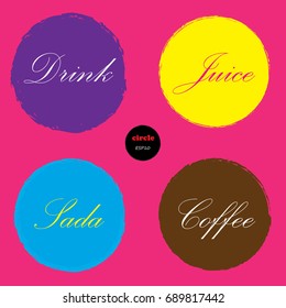 Set of 4 circles,Vector design elements for background , web site template.