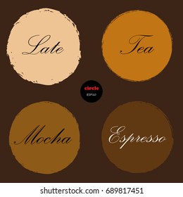 Set of 4 circles,Vector design elements for background , web site template.