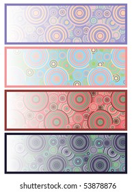 Set of 4 colored banners ready for your text, part 10, vector illustration eps 10.0