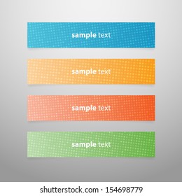 Set of 4 Colorful Dotted Headers