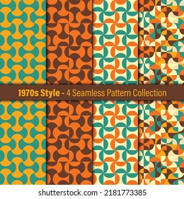 Set of 4 colorful and geometric pattern. 