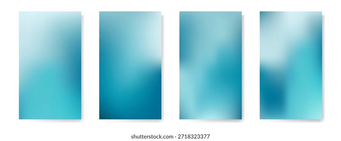 Conjunto de 4 fondos degradados de colores en colores ricos con transiciones suaves. Para portadas, Fondos de pantalla, carteles, branding, redes sociales y otros proyectos. Vector, para el Web y la impresión.