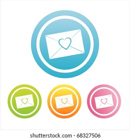 set of 4 colorful love letter signs