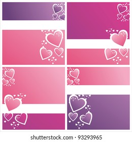 set of 4 colorful st. valentine's day backgrounds