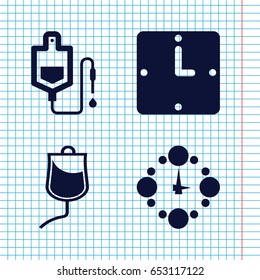 Set of 4 counter filled icons such as drop counter