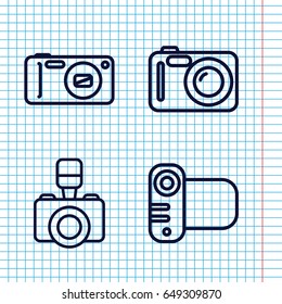 Set of 4 creation outline icons such as