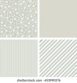 Set of 4 cute abstract vector patterns