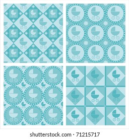 set of 4 cute baby arrival patterns