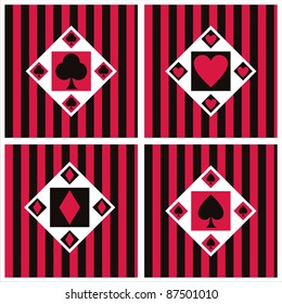 set of 4 cute casino backgrounds