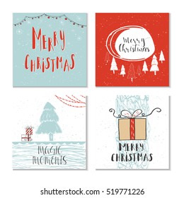 Christmas Gift Tags Cards Calligraphy Hand Stock Vector (Royalty Free ...