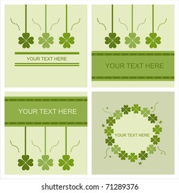 set of 4 cute st. patrick's day cards