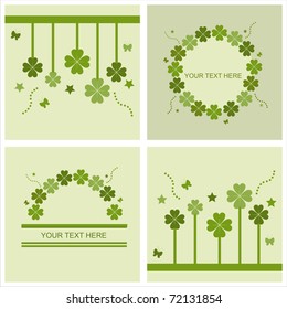 set of 4 cute st. patrick's day cards