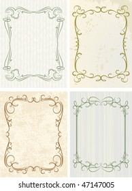 Set of 4 decorative frames