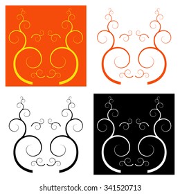 Set of 4 decorative pattern style muzzles.