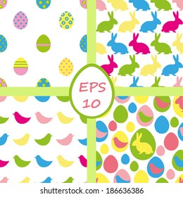 set of 4 easter patterns