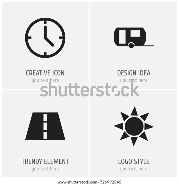 Set Of 4 Editable Journey Icons.\
Includes Symbols Such As Watch, Sunrise, Path And More. Can Be Used\
For Web, Mobile, UI And Infographic\
Design.