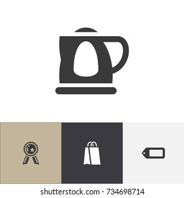 Set Of 4 Editable Shopping Icons. Includes Symbols Such As Teapot, Package, Premium And More. Can Be Used For Web, Mobile, UI And Infographic Design.