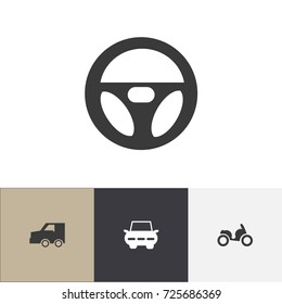 Set Of 4 Editable Transport Icons. Includes Symbols Such As Suv, Drive Control, City Drive And More. Can Be Used For Web, Mobile, UI And Infographic Design.