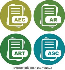 Set of 4 File Format Pixel Perfect Icons
