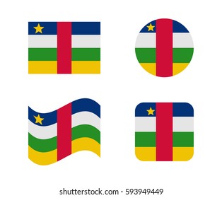set 4 flags of central african