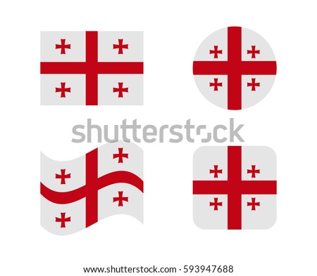 set 4 flags of georgia