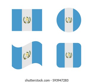 set 4 flags of guatemala