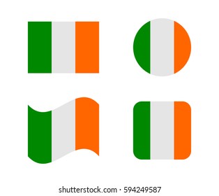 set 4 flags of ireland