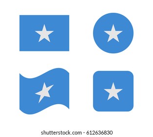 set 4 flags of somalia