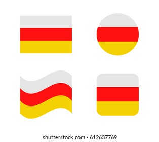 set 4 flags of south ossetia