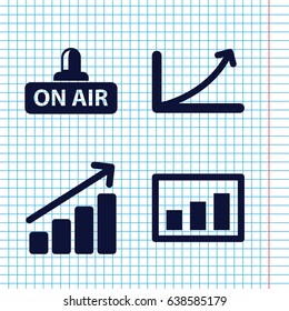 Set of 4 forecast filled icons such as open air