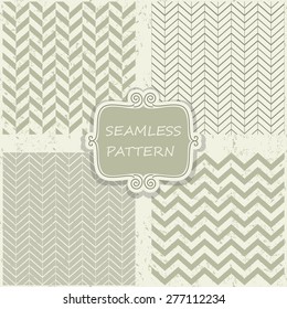 set of 4 geometric seamless patterns 